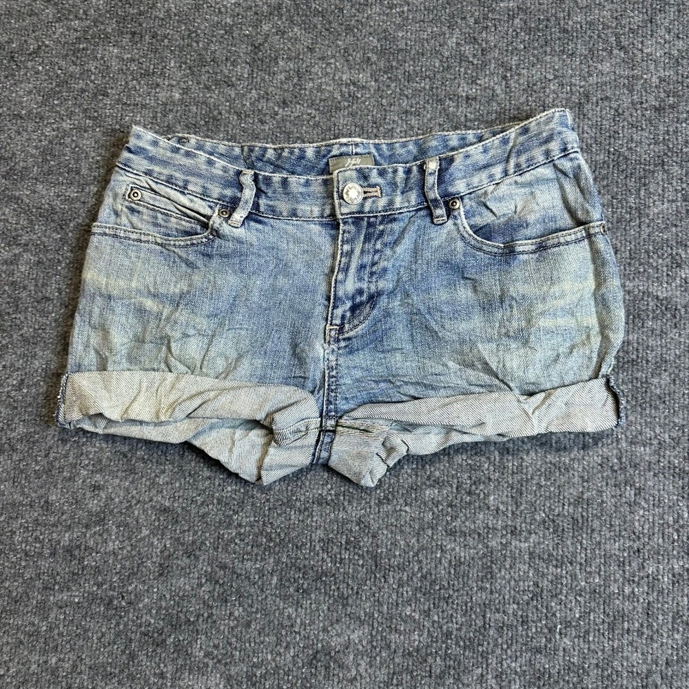 J. Jill Shorts Womens Size 4P Blue Denim Stretch Rolled Cuff Casual Summer